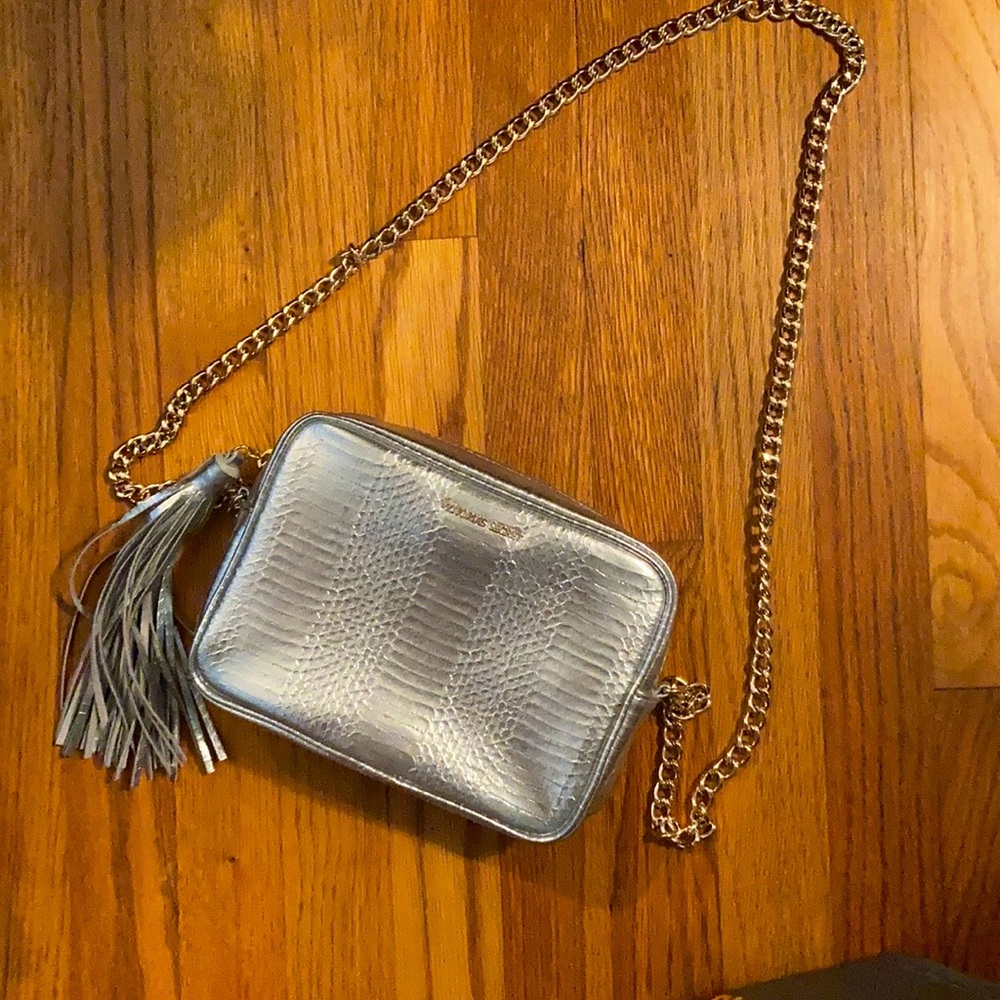 Victoria's Secret Metallic Silver Crossbody Bag